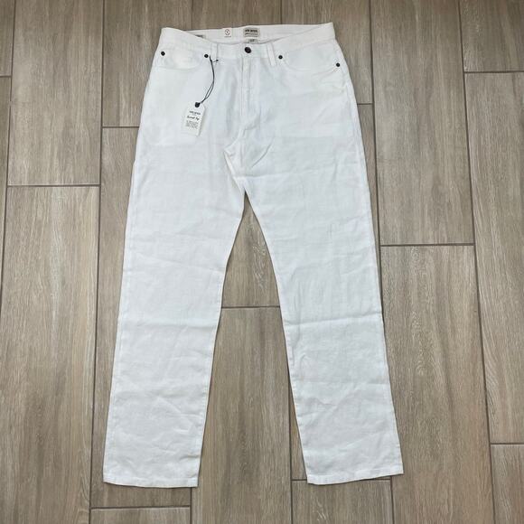 Todd Snyder Other - Todd Snyder NWT White Vintage Straight Fit 5-Pocket Linen Pants Men's 33/32